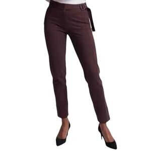 Betabrand Sashe Ponte Work Yoga Belted Anke Pants SMALL PETITE